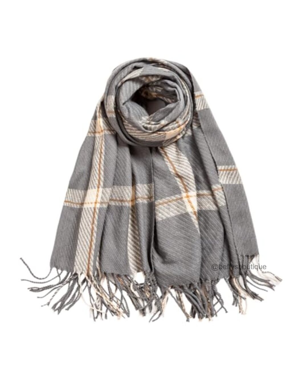 Plaid Shawl Wrap Scarf Polyester Lightweight Winter Oversized